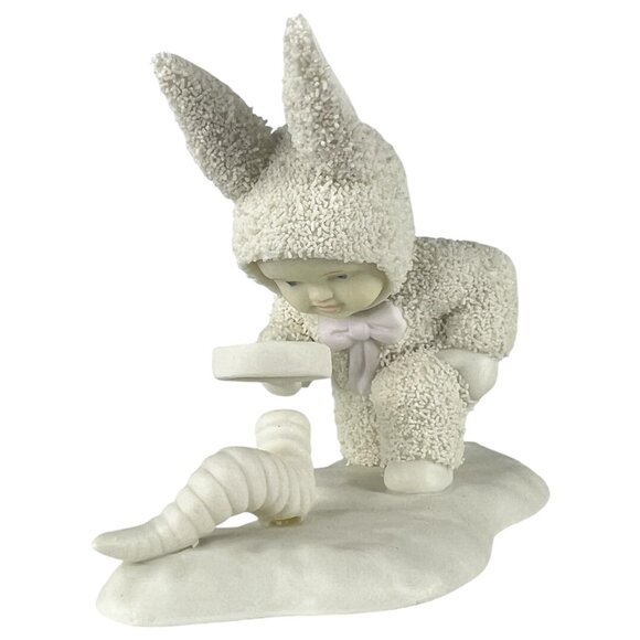 1997 Dept 56 Snowbunnies You’re As Cute As A Bugs Ear Bunny Figurine Worm VTG - Picture 8 of 9